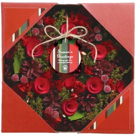 Wreath, Finished Product, SG Wonder Zone Complete Wreath, Diameter 9.8 inches (25 cm), Red Rose 660-023