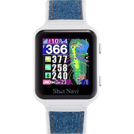 Shot Navi AIR EX (Shot Navi) [White] Ultra-lightweight 20g Touch Panel Made in Japan GPS Navigation Golf Watch