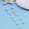 Cimenexe Bohemian Gold Pearl Earrings Dangle Retro Wedding Pearl Threader