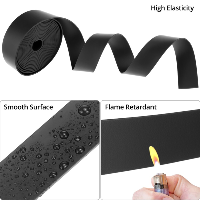 QWORK® Solid Neoprene Rubber Sheet Strip 25mm x 1,5mm x