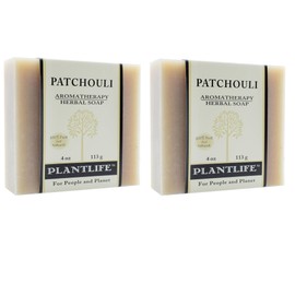 Plantlife Jabón De Pachulí (Paquete De 2) - Hidratante Y Calmante Para La Piel - Elaborado Artesanalmente Con Ingredientes Vegetales - Hecho En