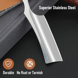 Straight Razor With Strope - Professional Straight Edge Barber Premium Stainless Steel Shaver With Shaving Strop for Men Home & Salon Grooming Using (NO.157)