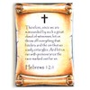 Hebrews 12:1 Bible Verse Fridge Magnet (2.5 x 3.5 inches)