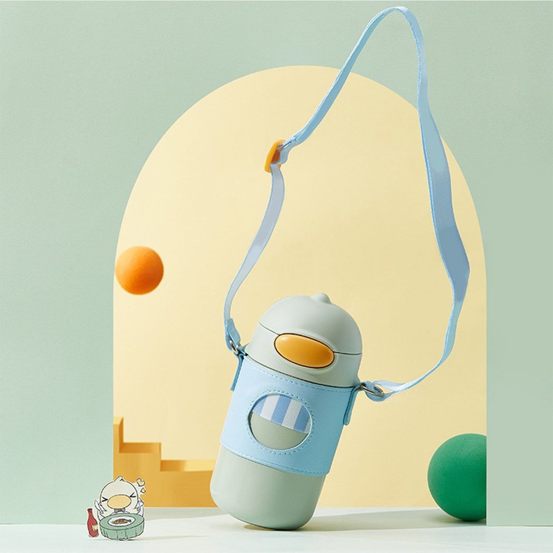 320ML Thermal Mug with Silicone Straw Children Heat Preservation Cup