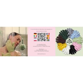 Temple Spring Temple Spring Exfoliating Glove, Carbonized Rayon Bamboo Exfoliating Body Scrubber, Loofah Washcloth, Exfoliate Loofa Shower Scrubber, Body Exfoliator Scrub, Shower Loofah Bath Sponge - Off-White