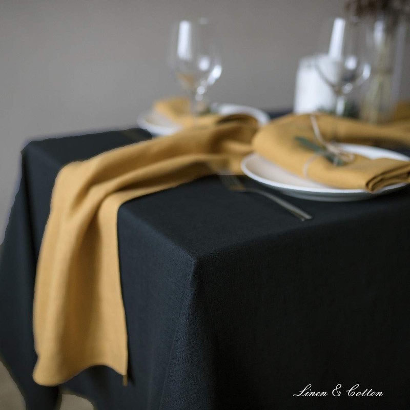 Linen & Cotton Tablecloth Table Linen Cloth Cover Hygge -