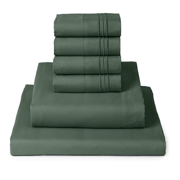 Mellanni Full Sheet Set - 6-Piece Iconic Collection Bedding, (Including