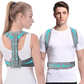 WwuHua Schultergurt Haltungskorrektur, Rücken Geradehalter, haltungskorrektur, Rückenstützgürtel mit Einstellbare Stütze, Gerader Rücken Geradehalter für Damen und Herren, L