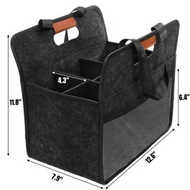 ZOOFOX 2 Pack Insulated Drink Carrier with Handle, 6 Cup Portable Drink Carrier for Car, Reusable Folding Coffee Cup Holder Bag for Daily Life Takeout, Outdoors, Travel