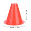 10 football Training Cones 8.5cm, Football Barrier Cones, Plastic Marker