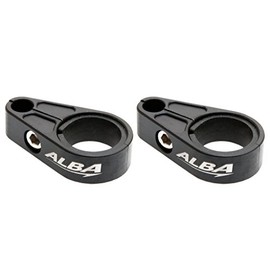 ATV Billet Brake Line Clamps for Aftermarket Brakelines - Compatible with Honda - Black (Pair-Set of 2) (6 color options)