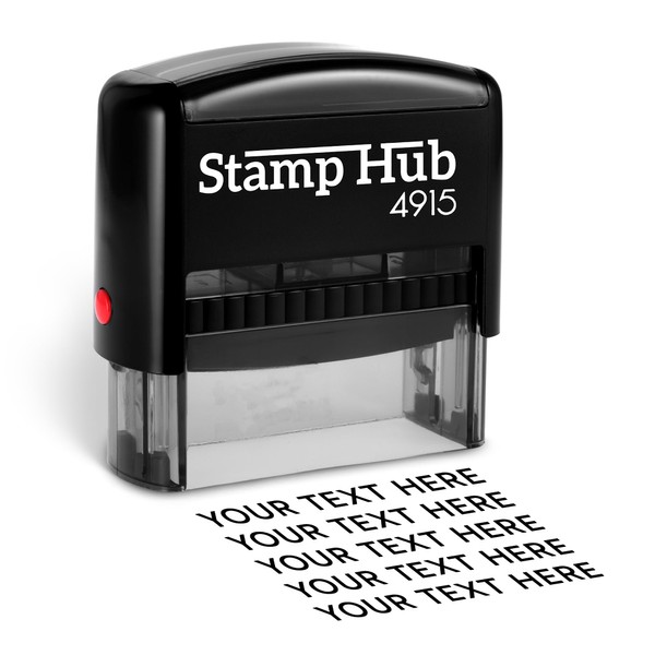 Stamp Hub Self Inking Personalized Stamp - 5 Lines Custom