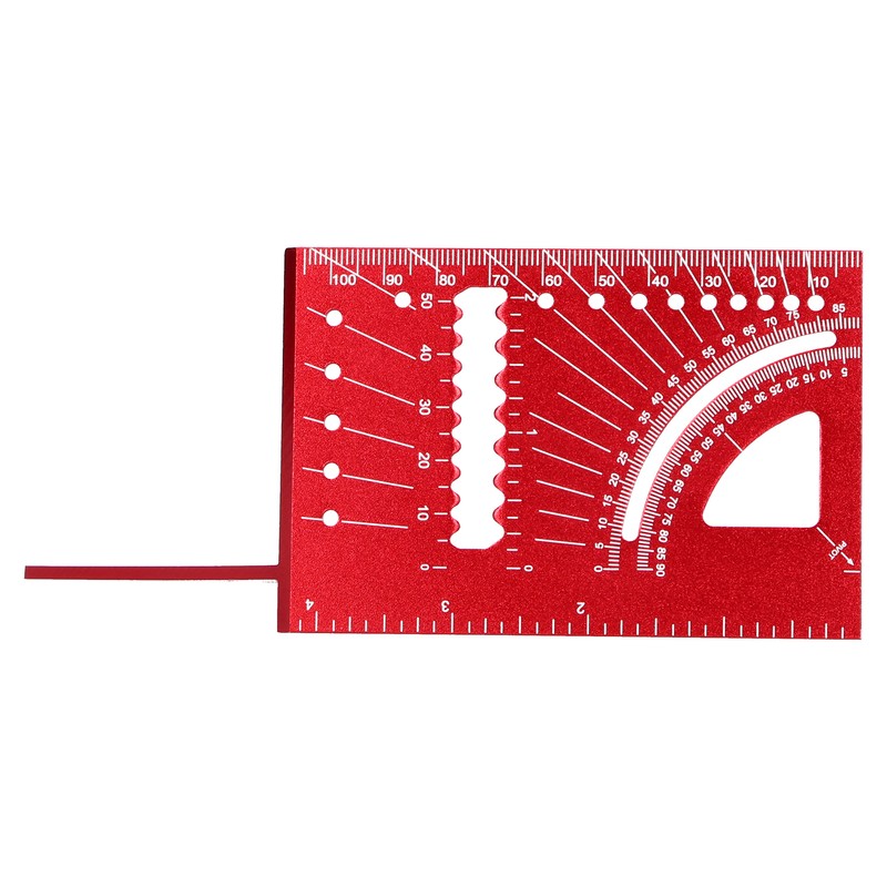 Woodworking Square Size Measure Ruler Aluminum Alloy 3D Mitre 45