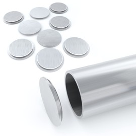 Nelsons CNC 10 Pack 1.5 Inch Aluminum Round End Caps for Tubing with Wall Thickness 0.09" - Easy Install Plug Metal Fence Posts, Metal Pipe, Aluminum Tubes, Hand Rails