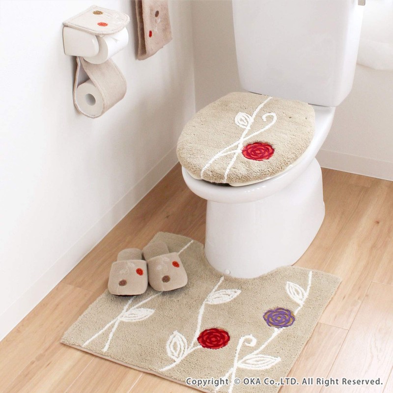 OKA Etoffe Toilet Seat Cover, For U-Shaped Seats, Antibacterial, Odor