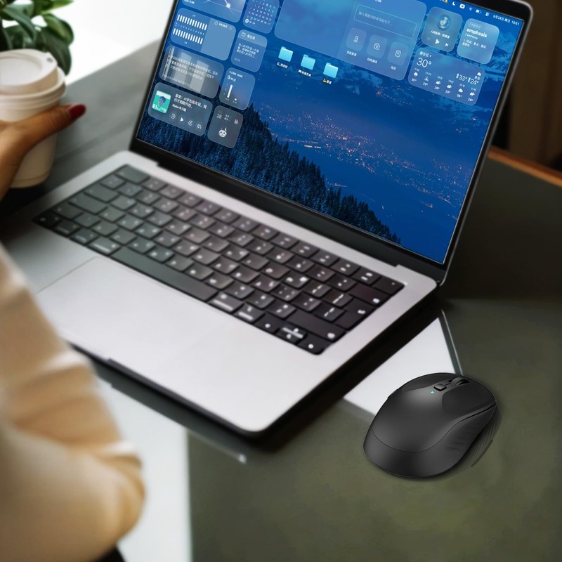 MKETech Electronics Wireless Computer Mouse - Full-Size 2.4G USB Receiver