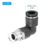 PATIKIL Male Elbow Tubing Push to Connect Fittings, 2 Pack