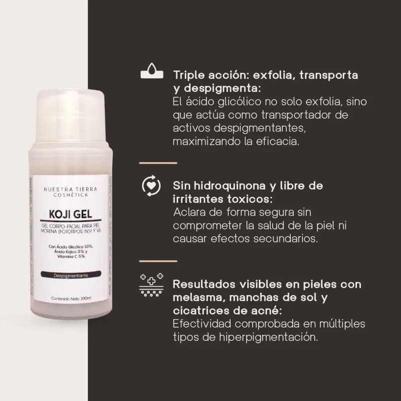 Gel Despigmentante Para Piel Morena Con Ácido Kójico