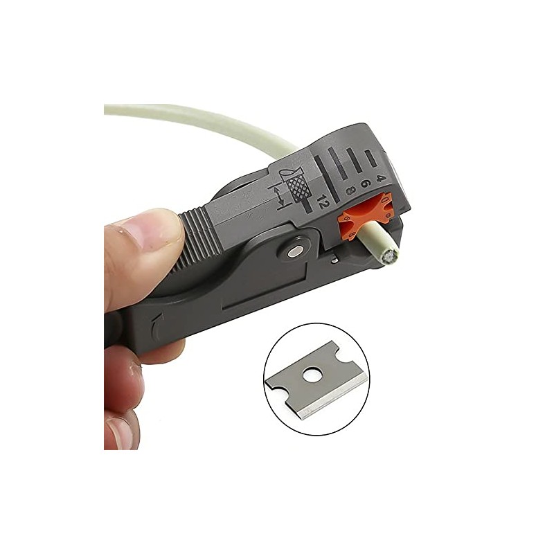 Inbrackets Compression F Connectors CMX100 Double Blade Coax Stripper with