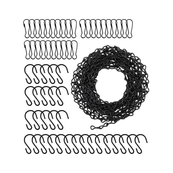 Suwimut 157 Inches Hanging Chains, Black Metal Hanging Chain with