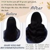 Ugeat Extensiones Cabello Real 16in 50pz 50gr Marrón Oscuro