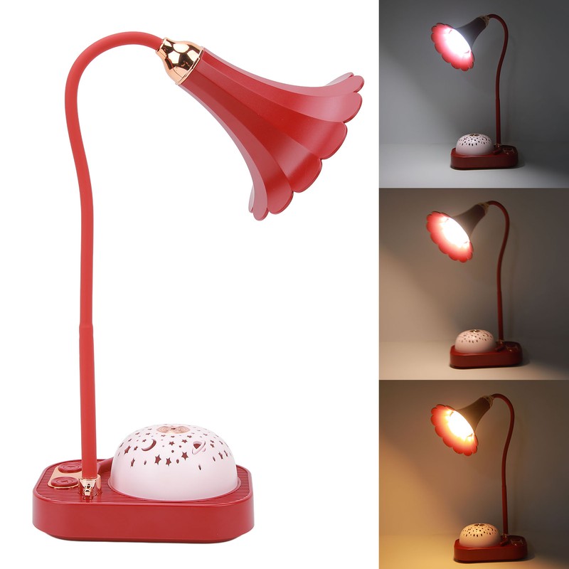 Phonograph Projection LED Desk Lamp Touch Control LED Desk Light