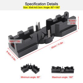 Precision Miter Angles Cutting Tool, Saw Protractor Sawing Mitre 2 in 1 ABS Black High Accuracy Measuring Template Instrument for Home Industry Woodeworking Carpenters and All Building Trades