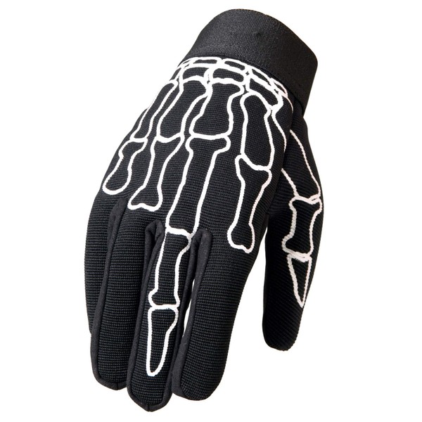 Hot Leathers Skeleton Finger Mechanic Gloves