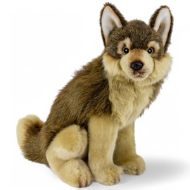 Carl Dick Wolf sitting 28cm, Plush Toy, Soft Toy, Stuffed Animal 3712
