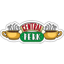 C&D Visionary Friends Central Perk Sticker, White, Red, Yellow