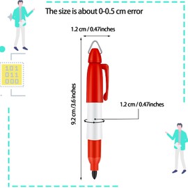 Chrisfall 12 Pcs Mini Permanent Markers with Golf Keychain Clips for Nurses Badge Quick Drying Fine Point Ink Pens for School Office Outdoor Activities(Black, Blue, Red, Green, Yellow, Purple)