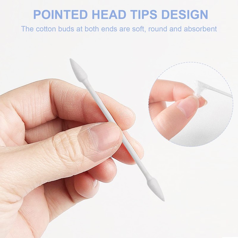 800Pcs Precision Tip Cotton Swabs for Makeup, Double Pointed Tip