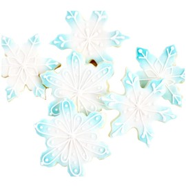 ½ Dz. Accent Snowflakes Cookies! Vanilla Sugar Cookies with a colorful A Great compliment! Wedding, Bridal Shower, Birthday Themed Party Favors, Gift!