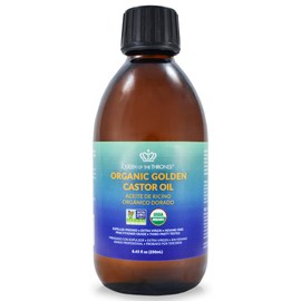 QUEEN OF THE THRONES Organic Golden Castor Oil - 8.45oz (250mL) | 100% Pure & Expeller-Pressed for Hair, Skin & Nails | Hexane-Free | USDA Certified Organic