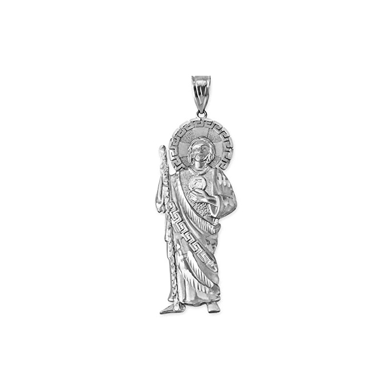 Sterling Silver Saint Jude Large DC Pendant