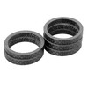 X AUTOHAUX 5pcs Headset Spacer Matte Black Fit 1 1/8