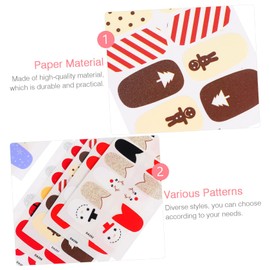 Outanaya Christmas Nail Art Patches 9 Sheets Full Nail Wraps Manicure Stickers for Women