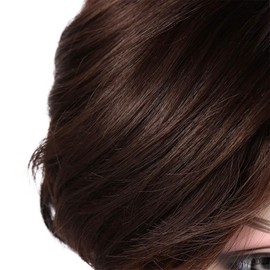 Handsome Brown Wig for Men Women, Synthetic Hair Replacement Hairpieces for Office Party Cosplay Daily Social Hair Wig