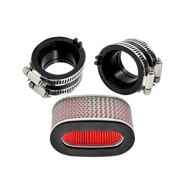 SVKZGFZ Intake Manifold Boots & Air Filter Cleaner for Honda Shadow ACE 750 1998-2003 Spirit 750 2001-2003/2005-2007 VT750C VT750CD VT750DC