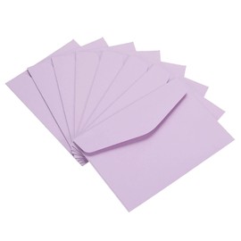 PATIKIL Mini Envelopes, 100 Pack Paper Blank Small Items Storage Business Card Holder for Greeting Note Party, Light Purple