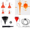 AQTAQ 8 Piece Fuel Funnel Set, Cooling Funnel Kit, Oil