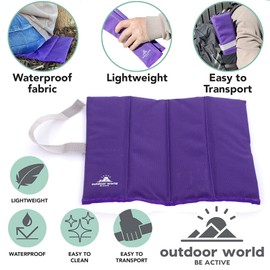 Outdoor World Folding Sit Mat - Portable Seat Pad -Lightweight Sitting Cushion for Hiking Outdoors Camping Park Picnic Fishing Beach Playground Thermally Insulated, Waterproof, Moisture-proof (Purple)