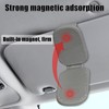 Sunglasses Holders for Car Sun Visor Magnetic Leather Sunglass Holder