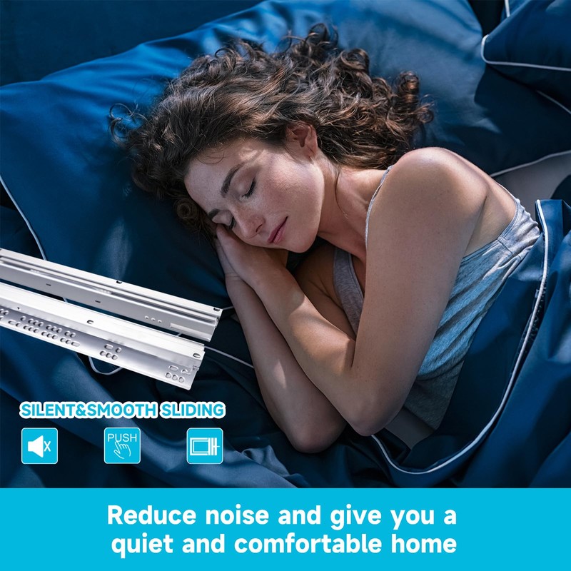 6 Pairs 21 Inch Undermount Soft Close Drawer Slides Full