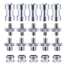 20 Pcs 1/4 Inch and 3/8 Inch Converter Threaded Screws Adapter,Camera Hot Shoe Mount Adapter to 1/4 for Camera/Tripod/Monopod/Ballhead