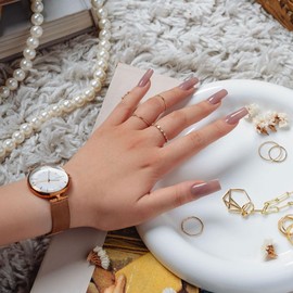 Apres Neutrals Gel-X Mia Box Of Press On Nails, 11 Sizes 00-9, Soft Gel Nail Tip Box (150pcs) (Sculpted Coffin Long, 150pcs)