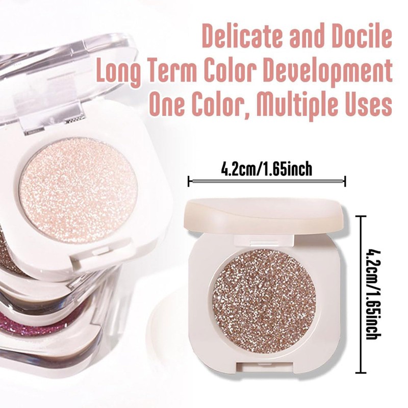 BelleVive Glitter Eyeshadow, Light Eyeshadow, Pressed Glitter Eyeshadow, Glitter Matte