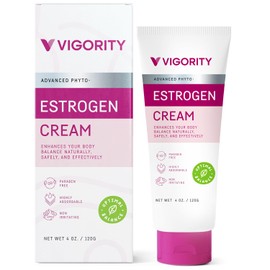 Vigority- Crema de estrógeno para mujeres, bioidéntica natural, alivio de los sofocos en la menopausia, crema de estrógeno con ñame silvestre, apoyo p