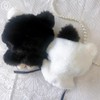 Fluffy Cat Poncho, Black, For 3.9 inches (10 cm), Sewn
