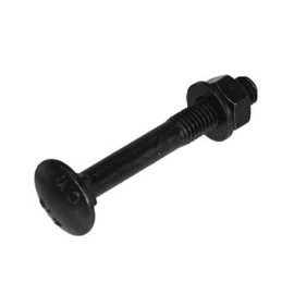 Blackline Carriage Bolts with Hex Nuts and Washers M8 x 80 mm Black Pack of 5